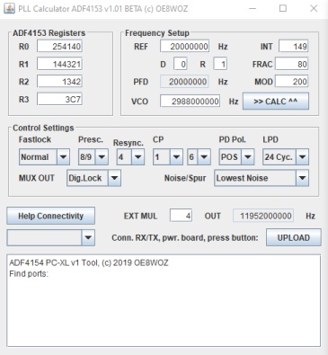 NORT module ADF4153 controller