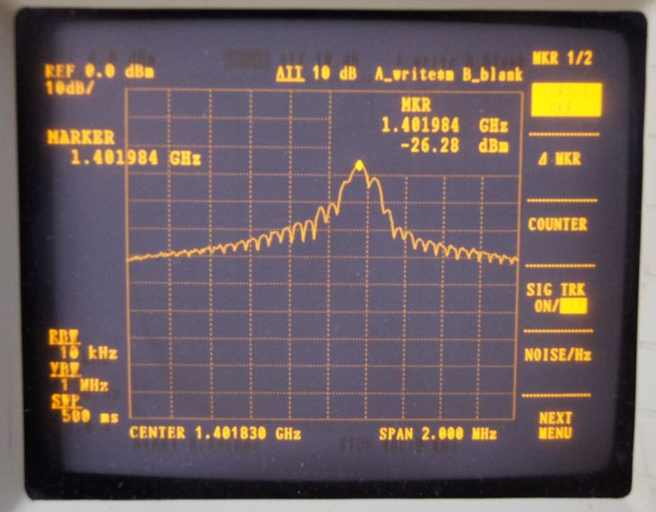 microwave pulse spectrum